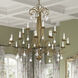 Daphne 18 Light 42 inch Antique Gold Leaf Chandelier Ceiling Light, Extra Large
