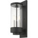 Hillcrest 3 Light 20.5 inch Textured Black Outdoor Wall Lantern