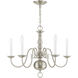 Williamsburgh 5 Light 24 inch Brushed Nickel Chandelier Ceiling Light