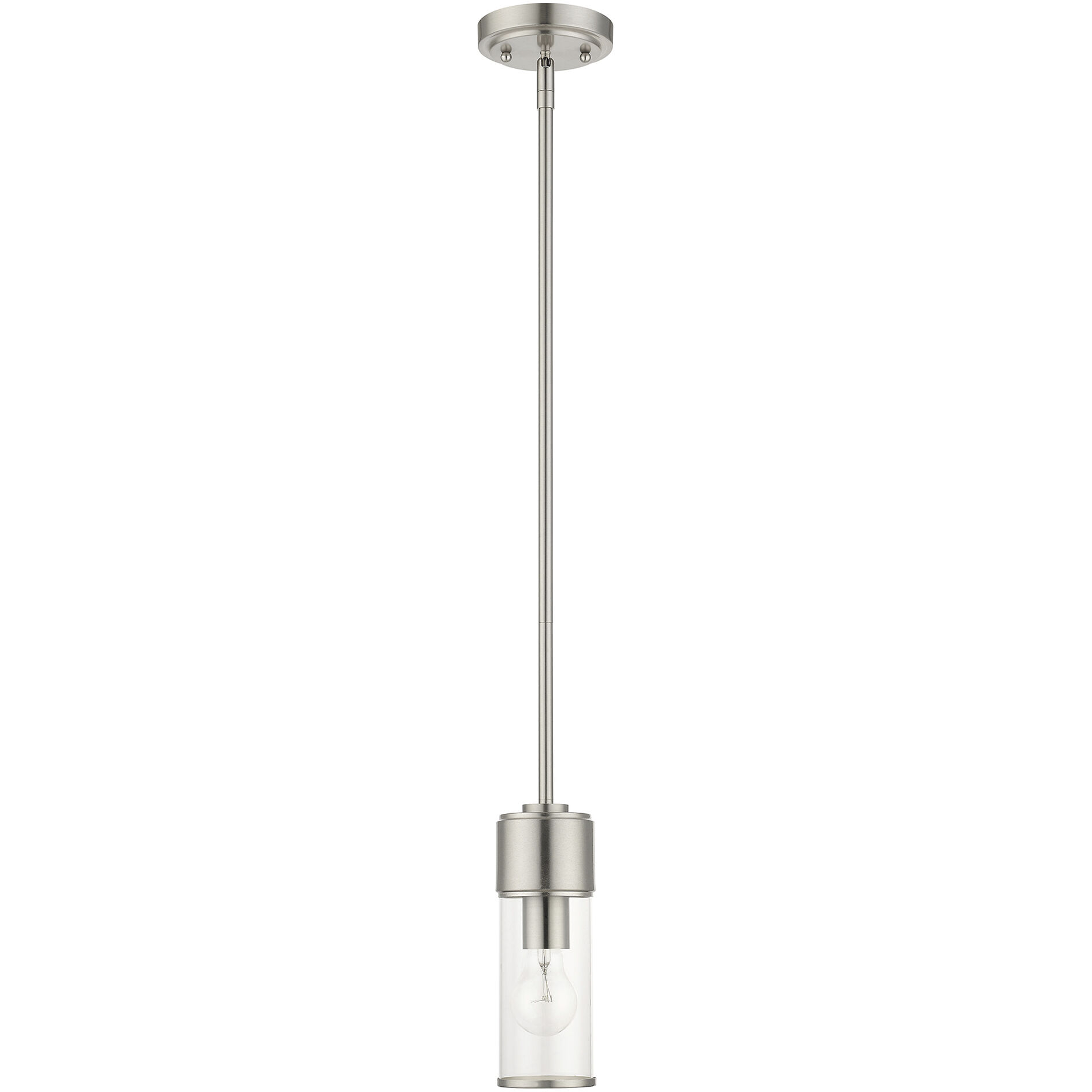 Quincy 1 Light 4.75 inch Brushed Nickel Mini Pendant Ceiling Light