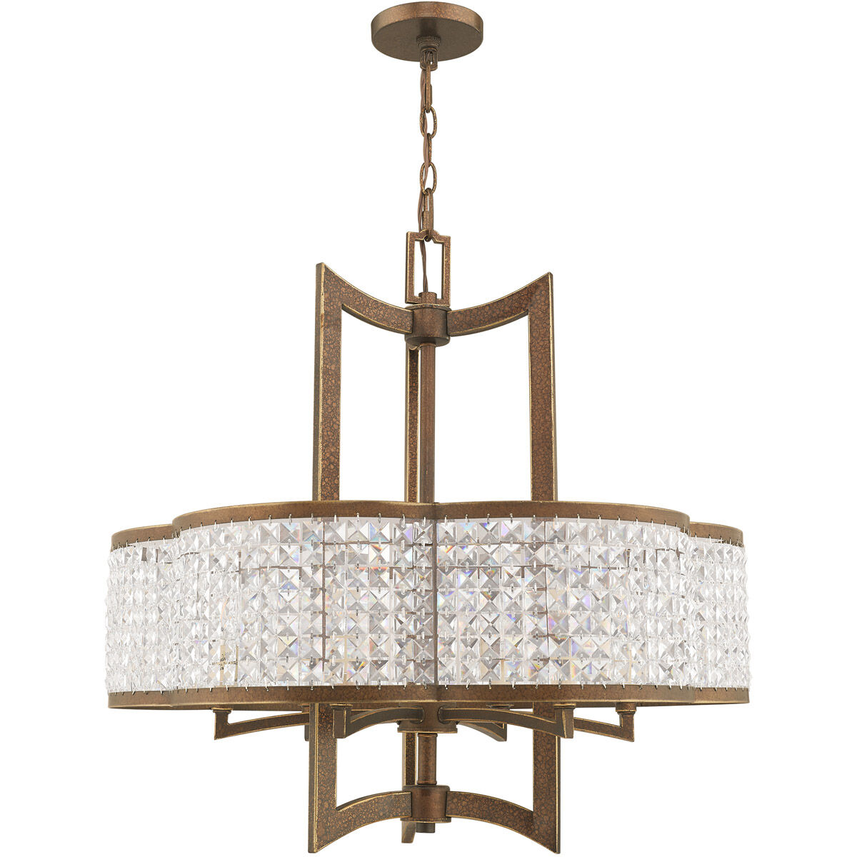 Grammercy 6 Light 26 inch Hand Painted Palacial Bronze Chandelier Ceiling Light