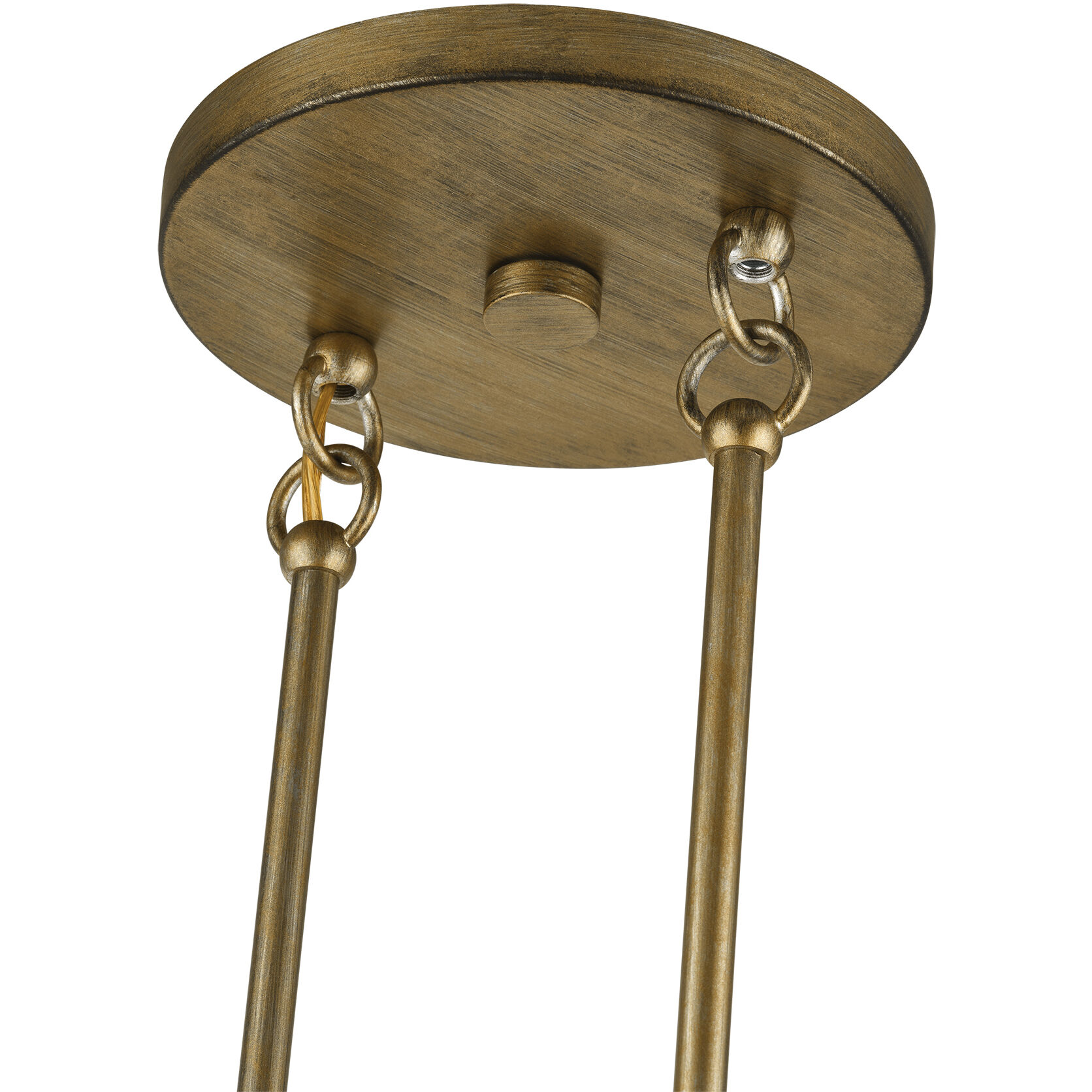 Bellingham 3 Light 30 inch Antique Gold Leaf Linear Chandelier Ceiling Light, Medium