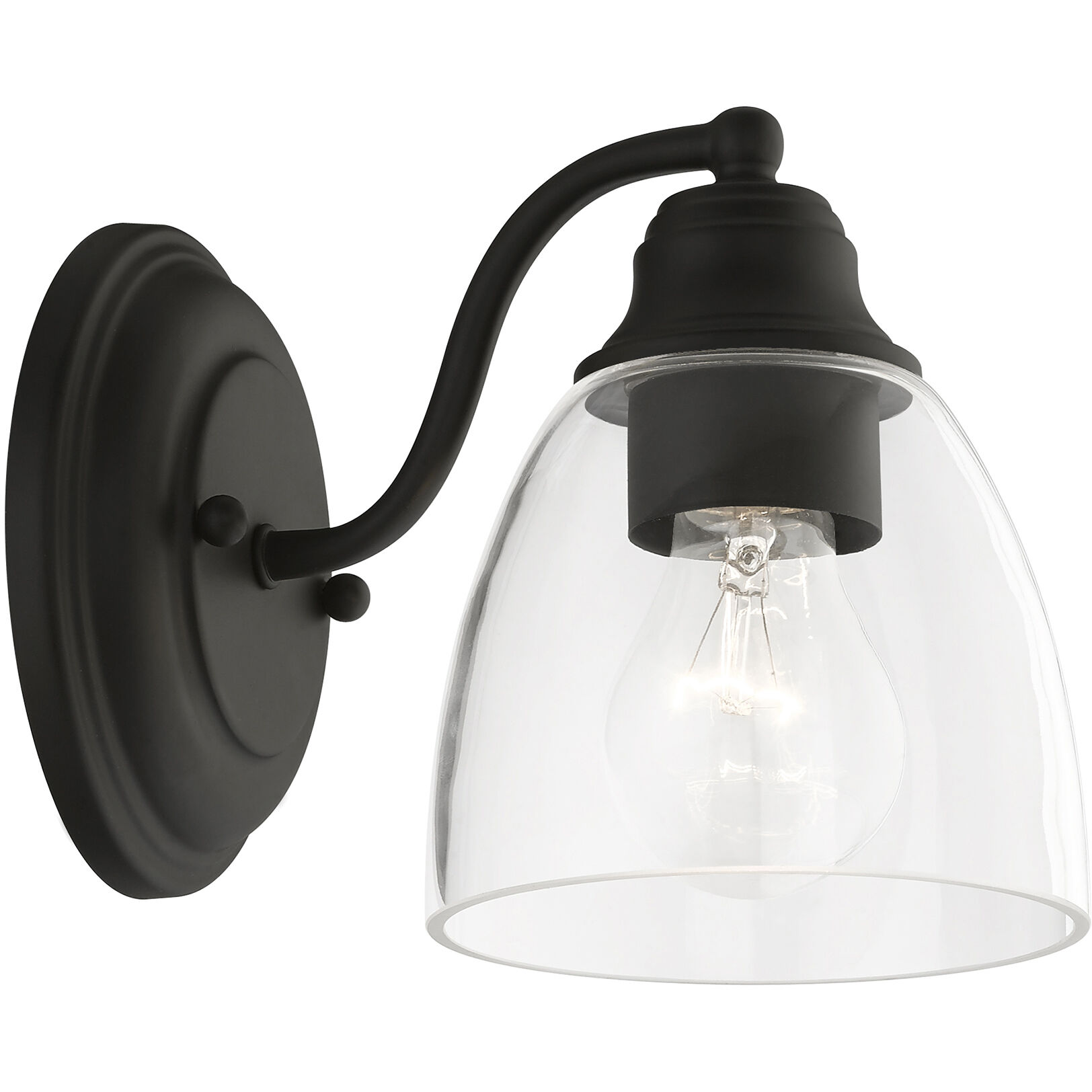 Montgomery 1 Light 5 inch Black Vanity Sconce Wall Light