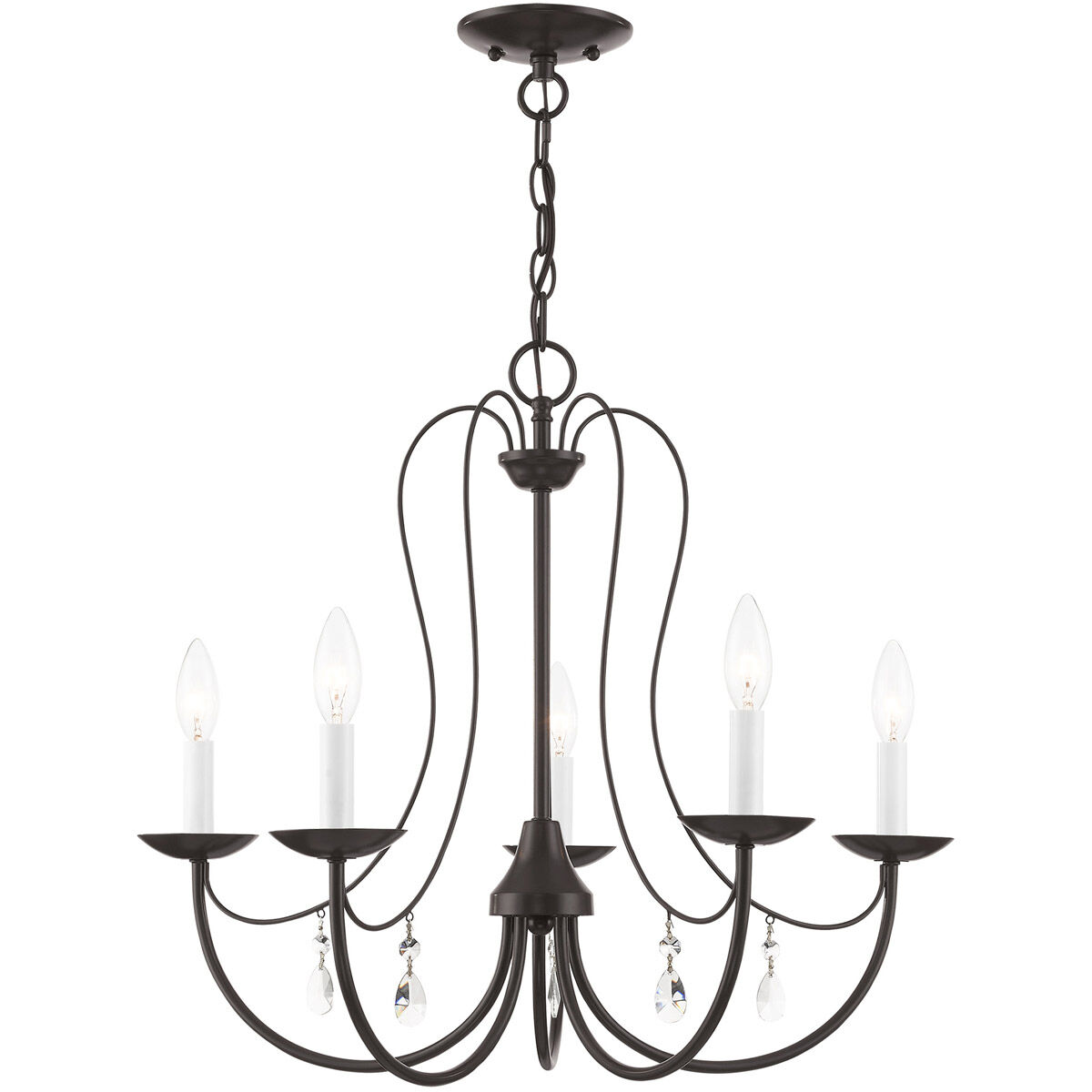 Mirabella 5 Light 24 inch English Bronze Chandelier Ceiling Light
