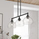 Glendon 3 Light 30 inch Bronze Linear Chandelier Ceiling Light