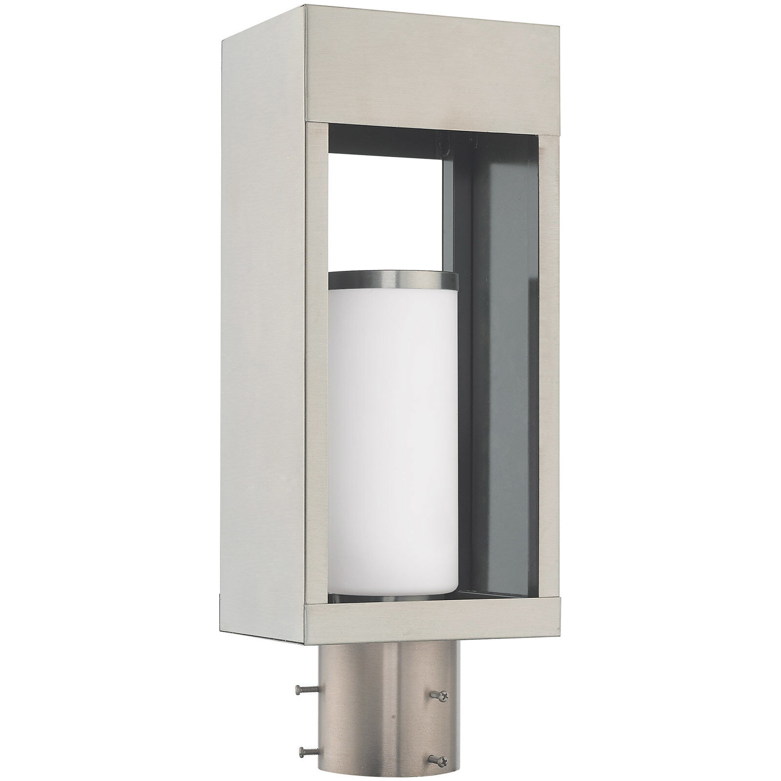 Bleecker 1 Light 17 inch Brushed Nickel Outdoor Post Top Lantern