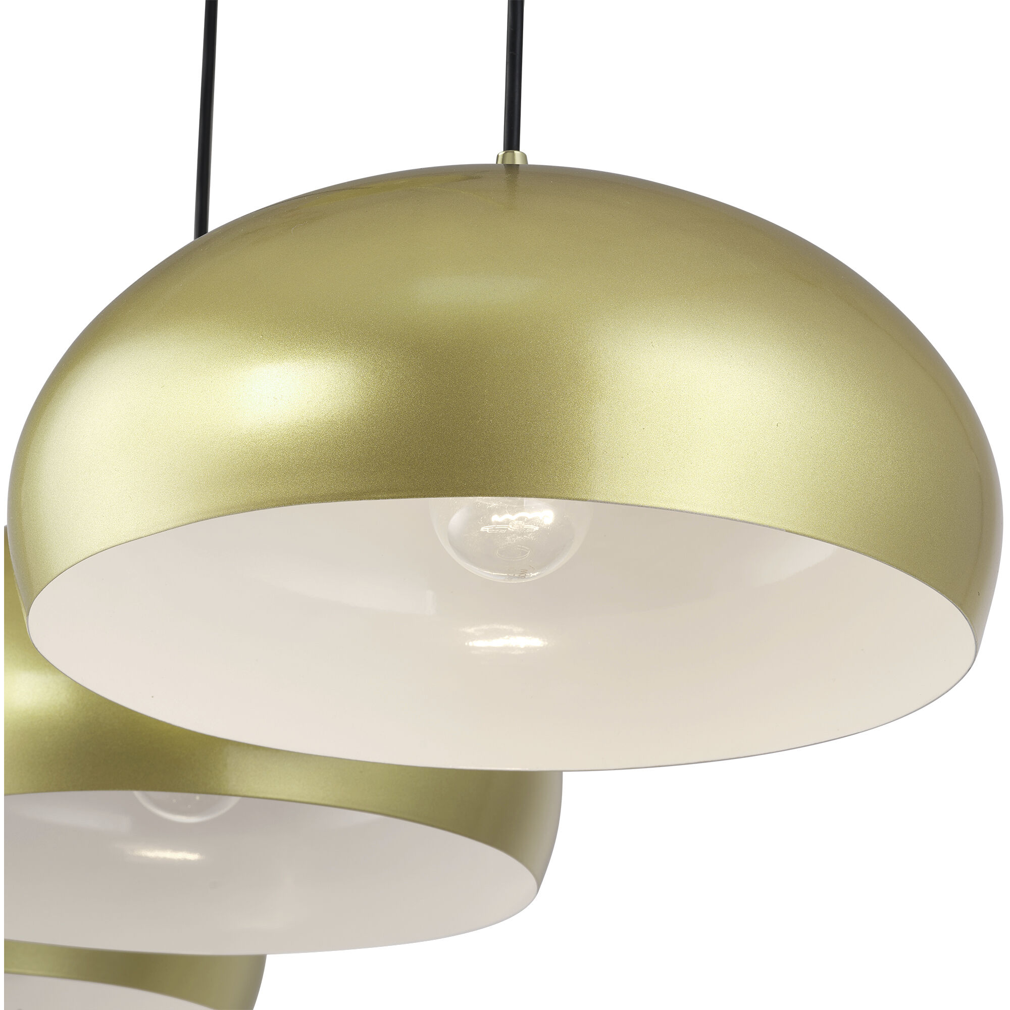 Domma 3 Light 48 inch Soft Gold with Polished Brass Accents Linear Chandelier Ceiling Light, Extra Large