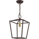 Devone 1 Light 10 inch Bronze Convertible Semi Flush/Lantern Ceiling Light