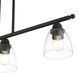 Montgomery 3 Light 30 inch Black Linear Chandelier Ceiling Light