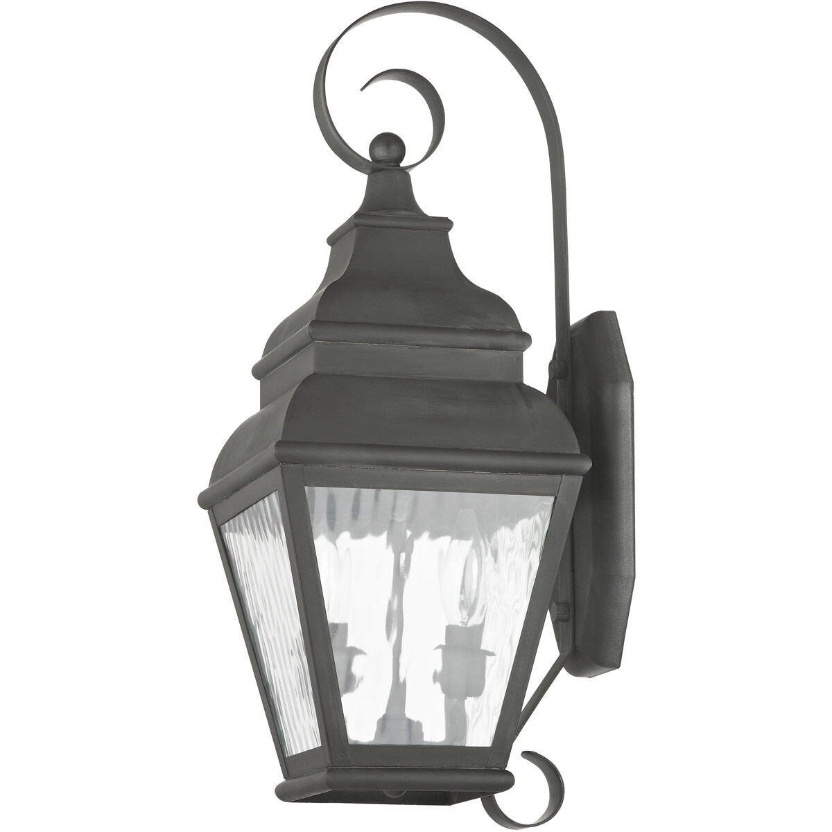 Exeter 2 Light 22 inch Charcoal Outdoor Wall Lantern
