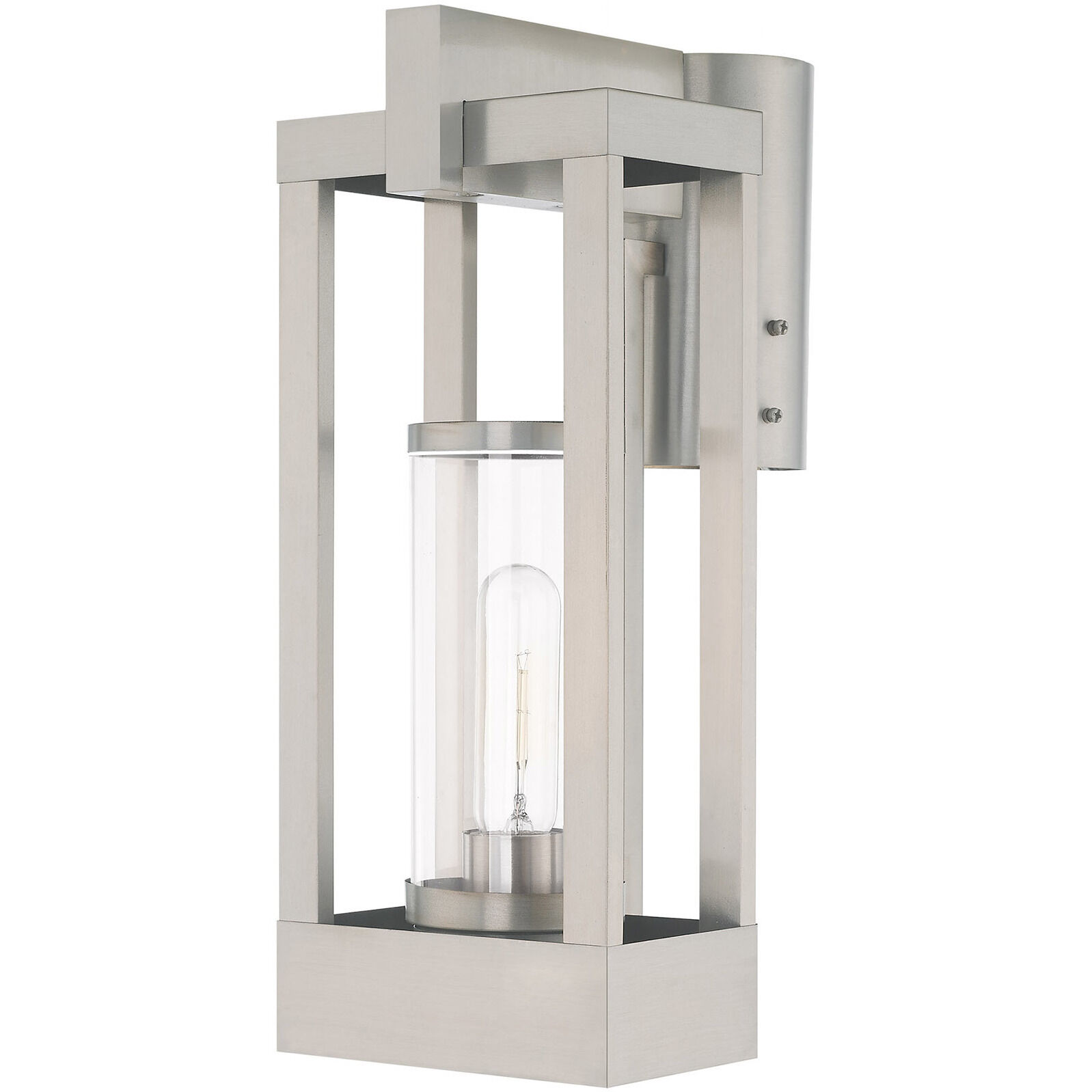 Delancey 1 Light 15 inch Brushed Nickel Outdoor Post Top Lantern