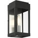 York 1 Light 9 inch Black Outdoor ADA Wall Lantern