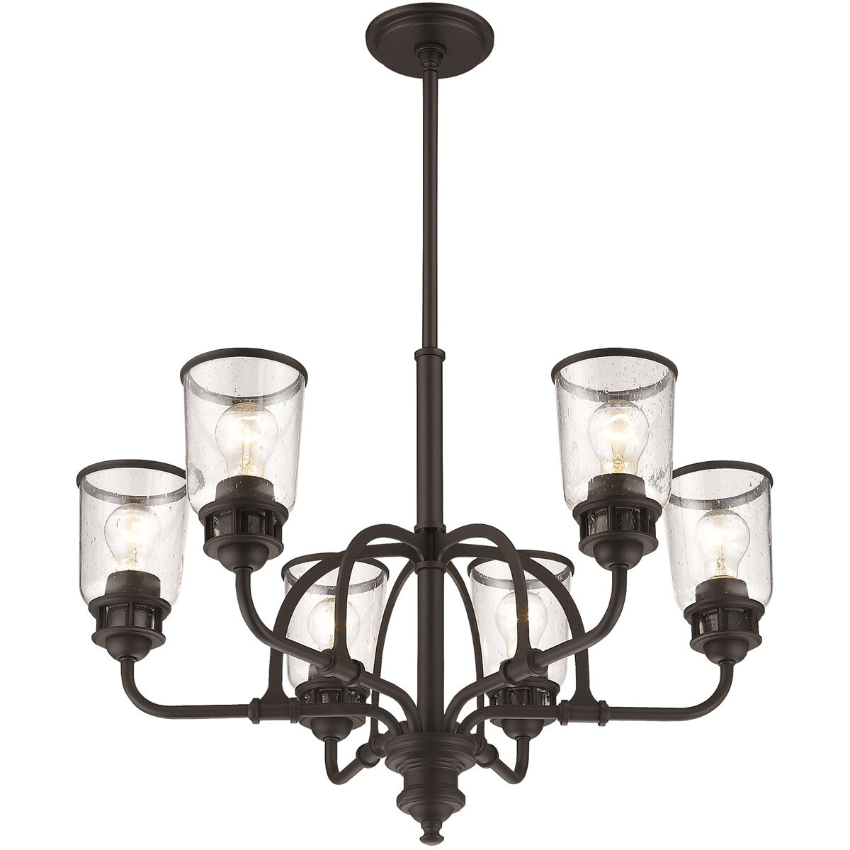 Lawrenceville 6 Light 26.25 inch Bronze Chandelier Ceiling Light