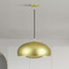 Domma 3 Light 17 inch Soft Gold with Polished Brass Accents Pendant Ceiling Light
