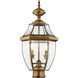 Monterey 2 Light 22 inch Antique Brass Outdoor Post Top Lantern 