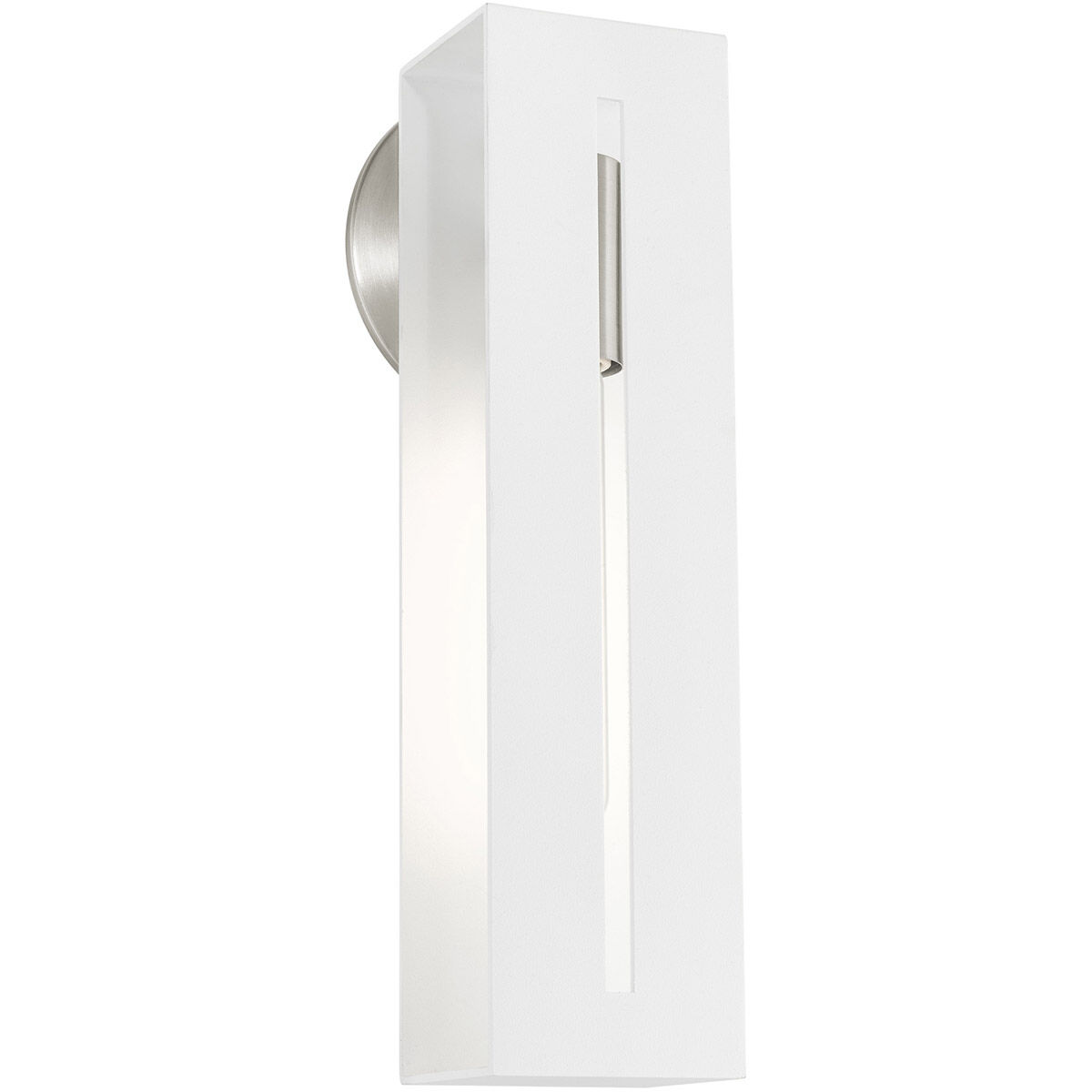 Soma 1 Light 5 inch Textured White with Brushed Nickel Finish Accents ADA ADA Single Sconce Wall Light