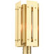 Utrecht 1 Light 20 inch Satin Brass Outdoor Post Top Lantern