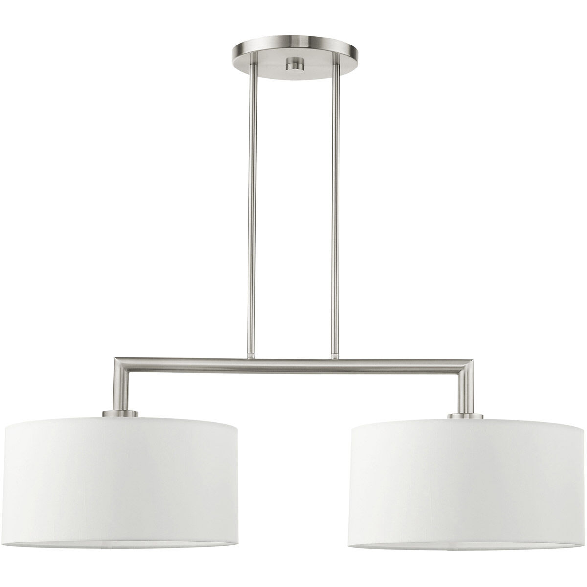 Meridian 2 Light 35 inch Brushed Nickel Linear Chandelier Ceiling Light