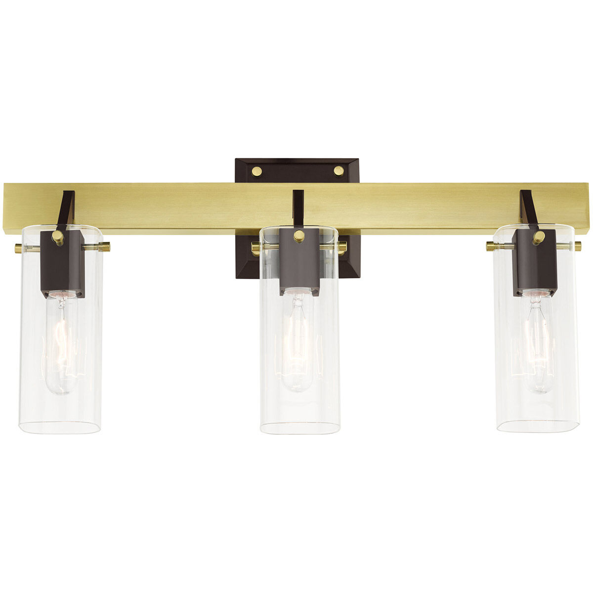 Beckett 3 Light 24 inch Satin Brass Vanity Sconce Wall Light