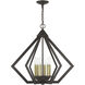 Prism 6 Light 26 inch English Bronze with Antique Brass Finish Accents Chandelier Ceiling Light