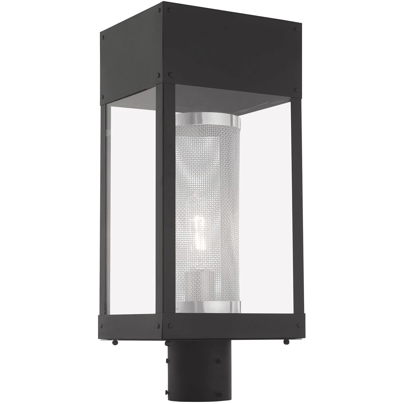 Franklin 1 Light 19 inch Black Outdoor Post Top Lantern