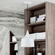 Bolita 8 inch White with Brushed Nickel Accents Pendant Ceiling Light
