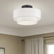Manorwood 3 Light 15 inch Bronze Semi-Flush Ceiling Light