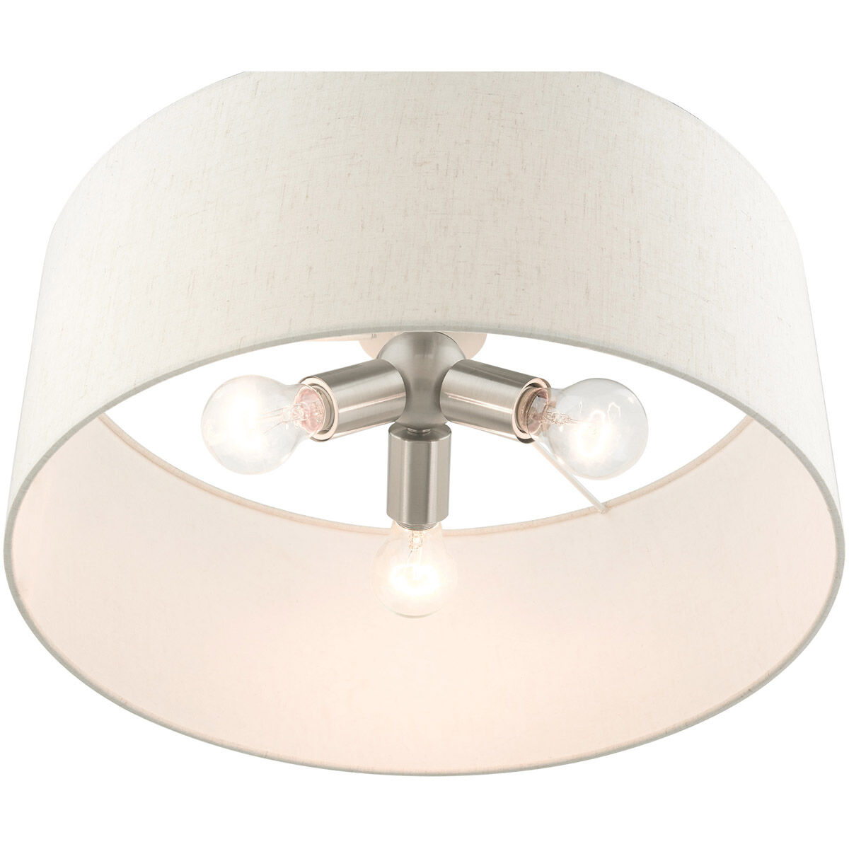 Meadow 3 Light 18 inch Brushed Nickel Drum Pendant Ceiling Light 