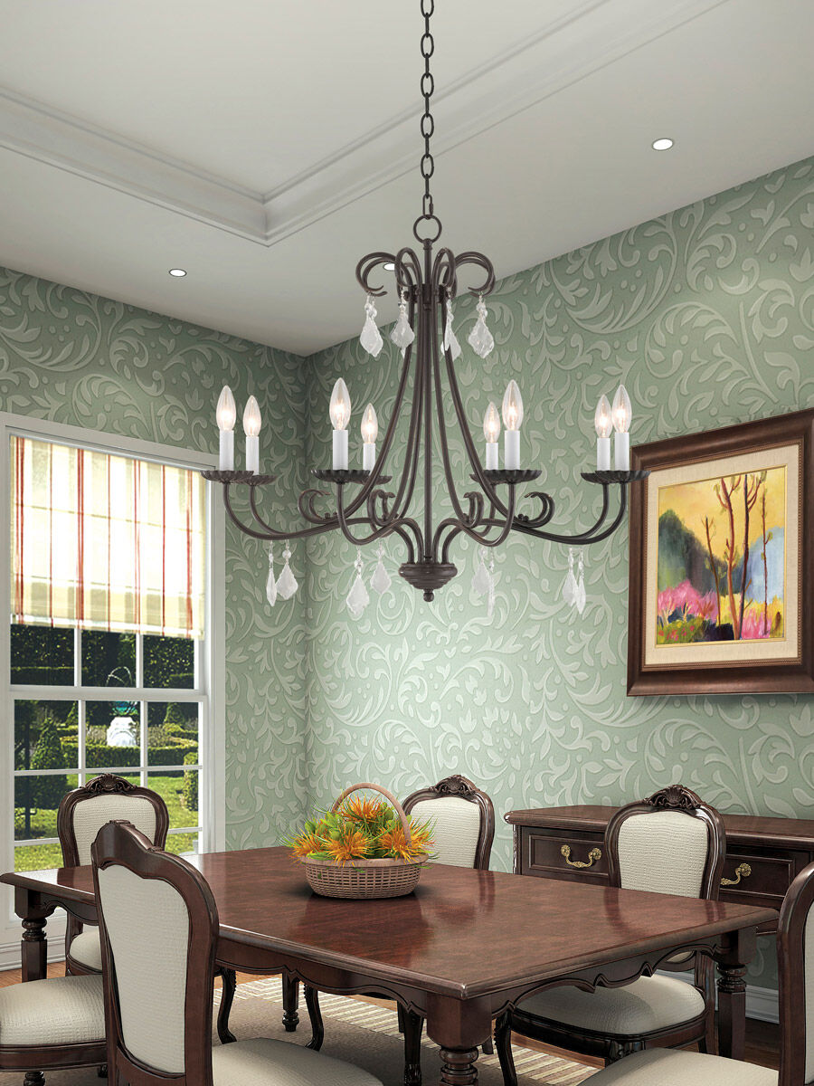 Daphne 8 Light 30 inch English Bronze Chandelier Ceiling Light