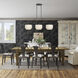 Manorwood 3 Light 12 inch English Bronze Extra Large Linear Chandelier Ceiling Light, Extra Large