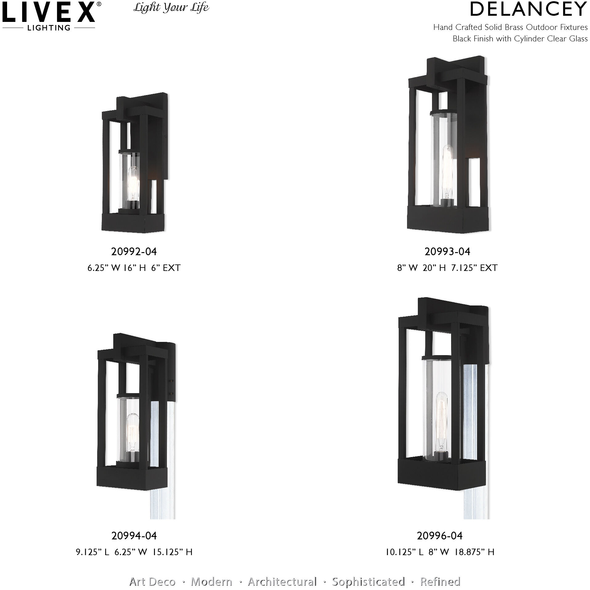 Delancey 1 Light 20 inch Black Outdoor Wall Lantern