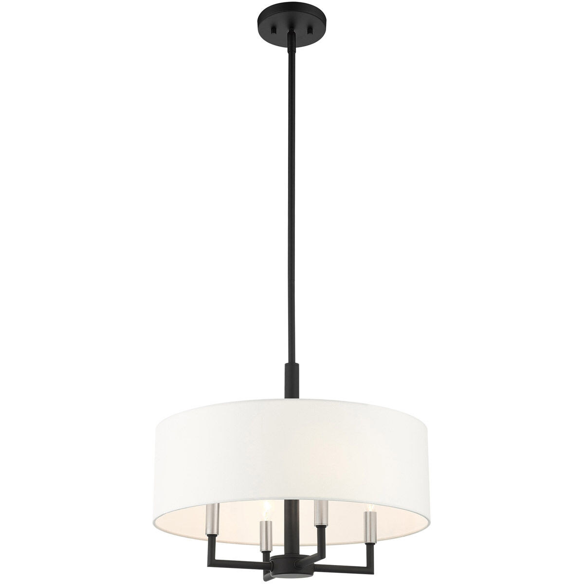 Meridian 4 Light 18 inch Black Pendant Chandelier Ceiling Light