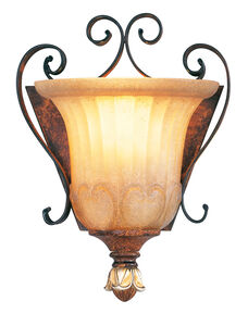 Villa Verona 1 Light 8 inch Verona Bronze with Aged Gold Leaf Accents Wall Sconce Wall Light