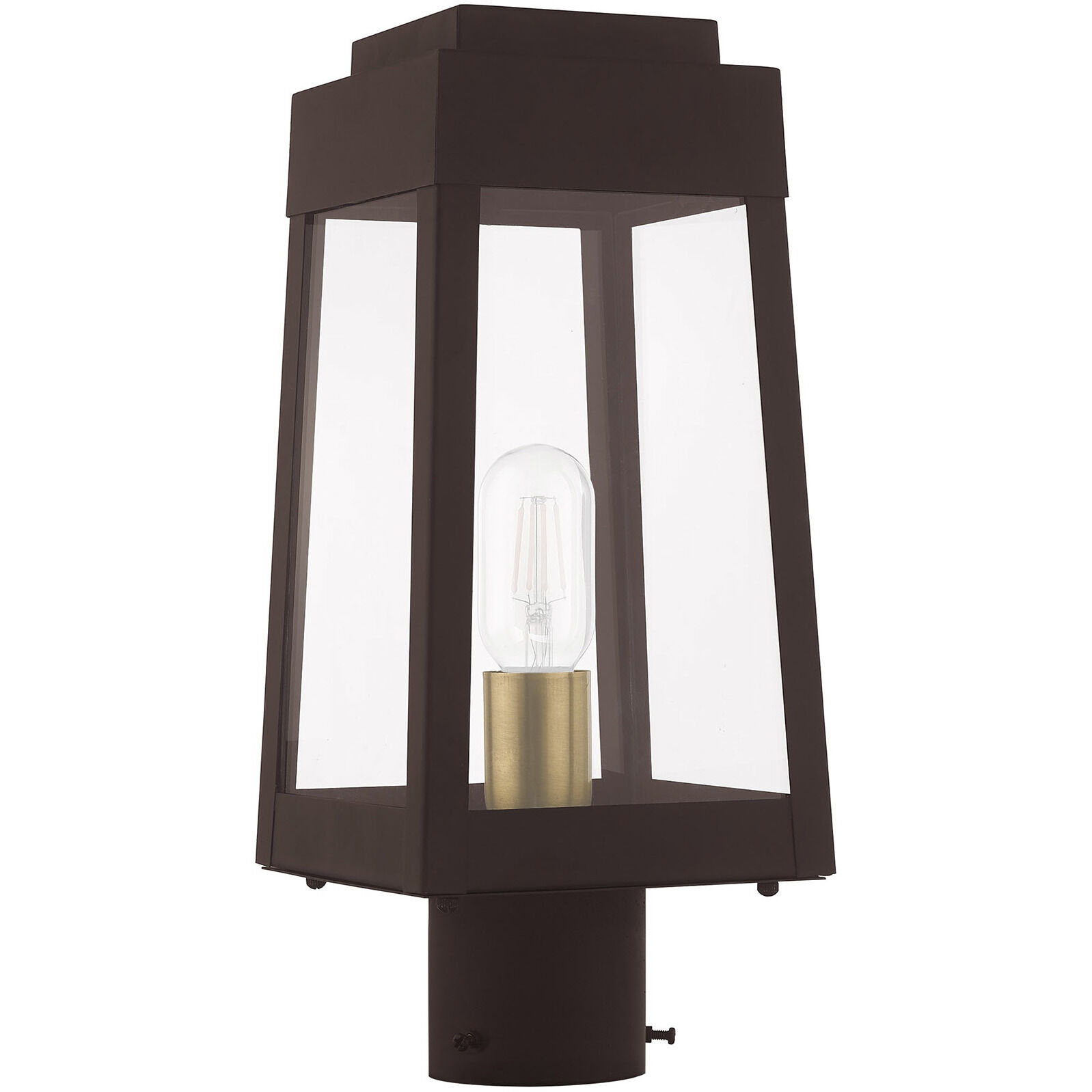 Oslo 1 Light 15 inch Bronze Outdoor Post Top Lantern