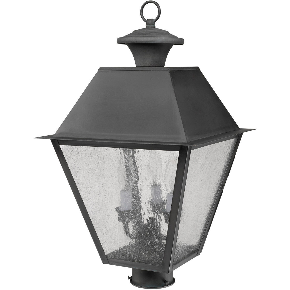 Mansfield 3 Light 20 inch Charcoal Outdoor Post Top Lantern 