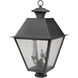 Mansfield 3 Light 20 inch Charcoal Outdoor Post Top Lantern 
