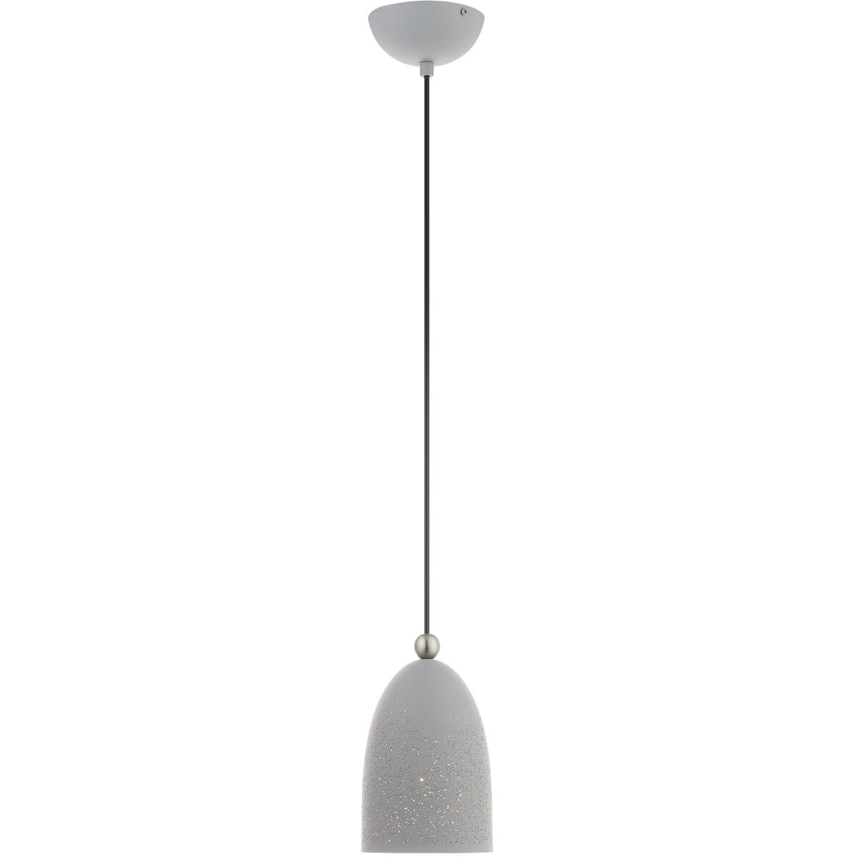 Arlington 1 Light 6 inch Nordic Gray with Brushed Nickel Accents Pendant Ceiling Light