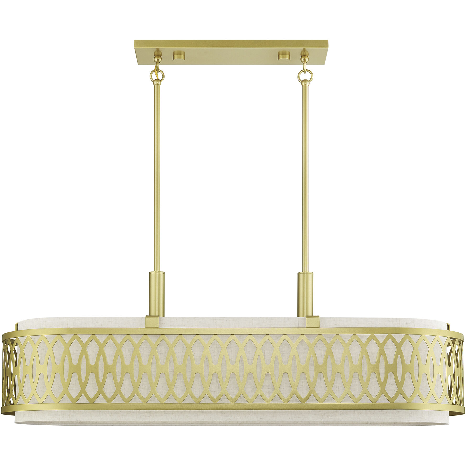 Vistaview 6 Light 42 inch Soft Gold Linear Chandelier Ceiling Light