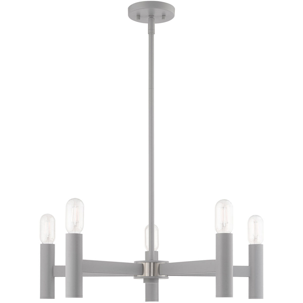 Copenhagen 5 Light 25 inch Nordic Gray Chandelier Ceiling Light