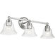 Moreland 3 Light 24 inch Polished Chrome Vanity Sconce Wall Light
