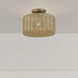 Weavington 1 Light 12 inch Antique Gold Leaf Semi Flush Mount Ceiling Light, Medium