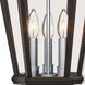 Morgan 3 Light 11 inch Textured Black Outdoor Pendant Lantern