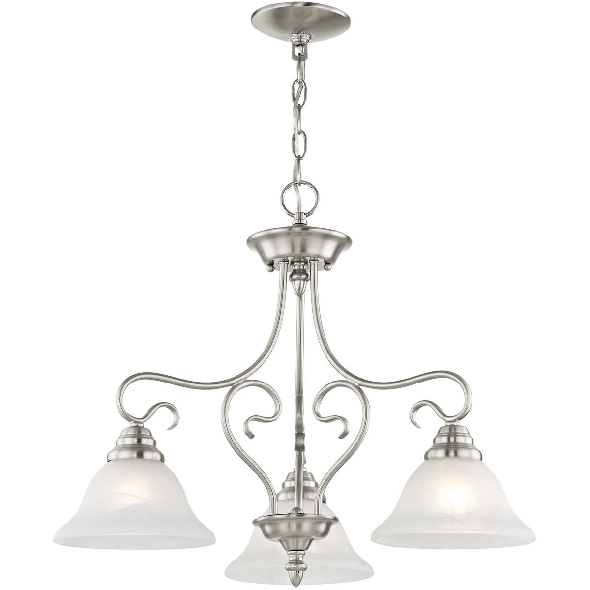 Coronado 3 Light 24 inch Brushed Nickel Chandelier Ceiling Light