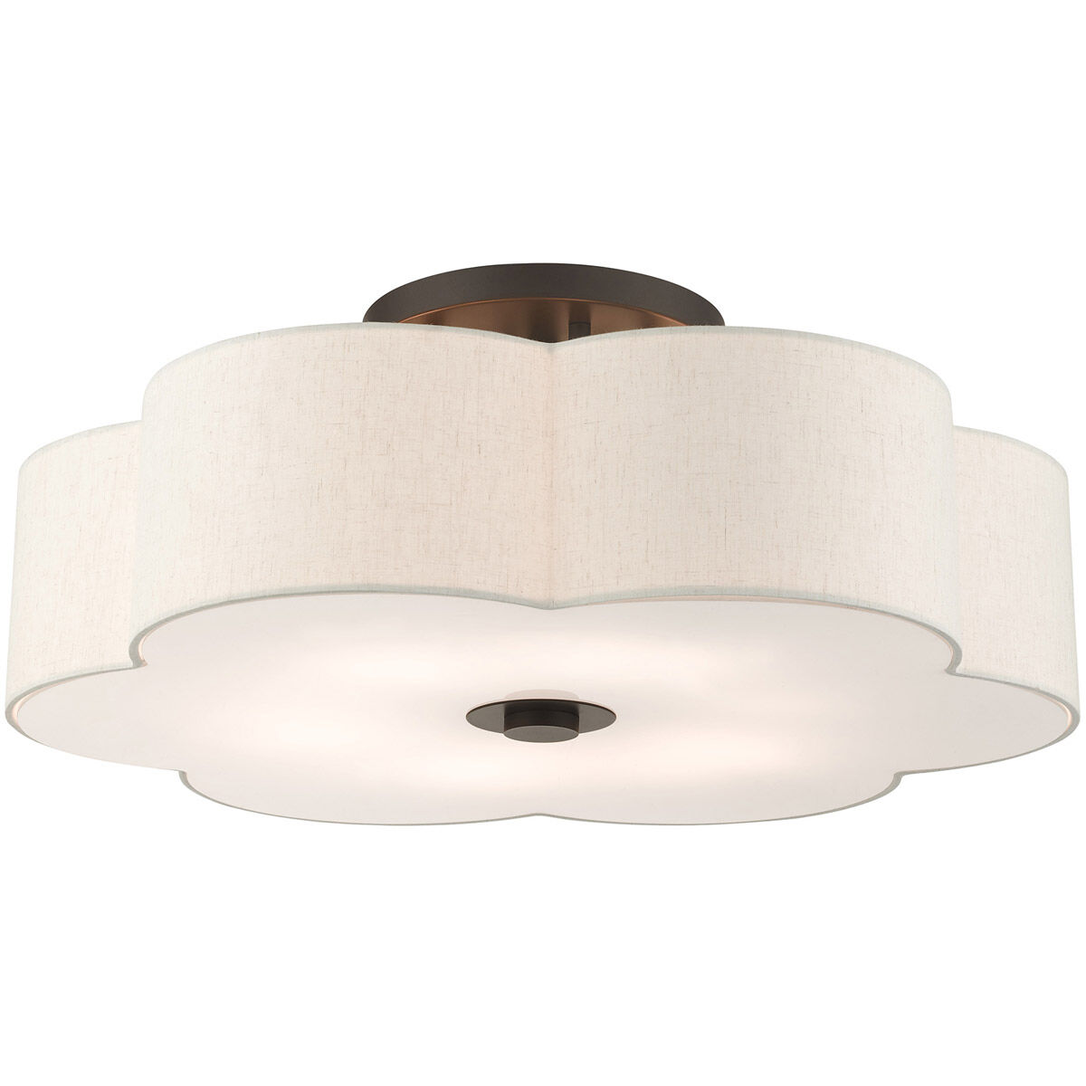 Solstice 6 Light 28 inch English Bronze Semi Flush Ceiling Light
