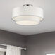 Manorwood 3 Light 18 inch Brushed Nickel Semi-Flush Ceiling Light