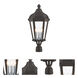 Morgan 3 Light 25.25 inch Textured Black Outdoor Post Top Lantern