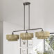 Florell 3 Light 47 inch English Bronze Linear Chandelier Ceiling Light, Extra Large
