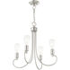 Bari 4 Light 20 inch Brushed Nickel Chandelier Ceiling Light