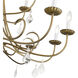 Daphne 18 Light 42 inch Antique Gold Leaf Chandelier Ceiling Light, Extra Large