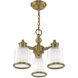 Middlebush 3 Light 16 inch Antique Brass Convertible Mini Chandelier/Ceiling Mount Ceiling Light